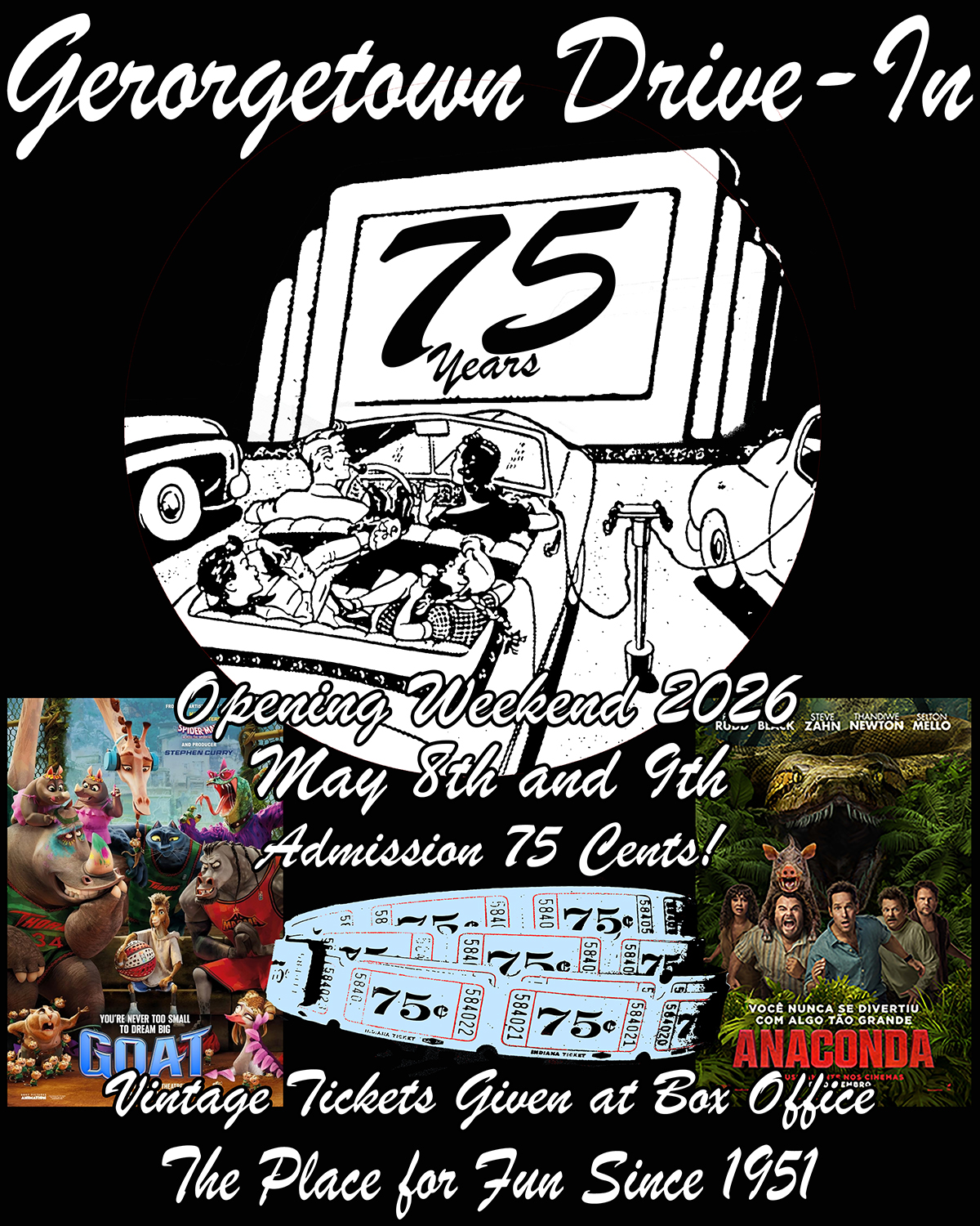 Opening Weekend at the Georgetown Drive-In Theatre